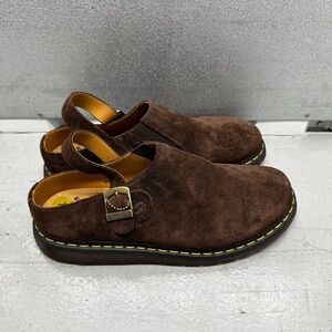 Dr. Martens Zebzag Slingback Platform Mule - Dark Brown